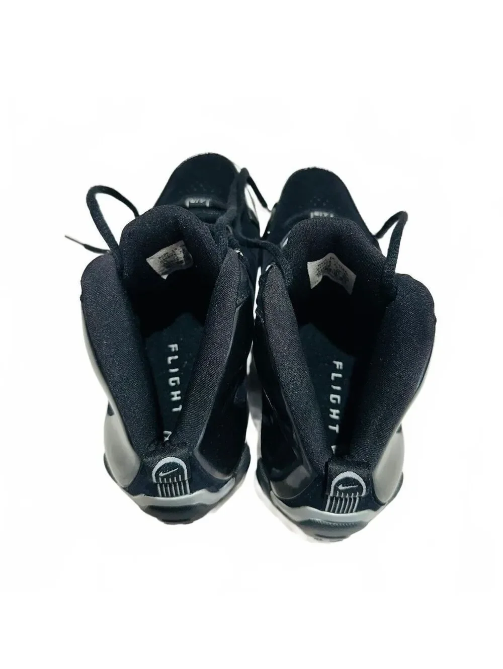 Nike Air Flight Hops Black Patent Suede Sneakers 309266-001 Men's Size 8.5